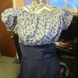 Big Beautiful Barbara Brown Denim/Cotton Playsuit